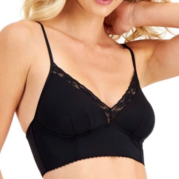 I.N.C. INTERNATIONAL CONCEPTS - 🎉2X HP🎉NWT - L Sz S Lace-Trimmed Bralette/Black - Picture 11 of 13
